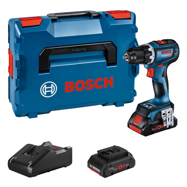 Bosch Akku-Bohrschrauber GSR 18V-90 C, 2 ProCORE18V 4.0Ah, Ladg. u. BT Low-Energ. Mod.
