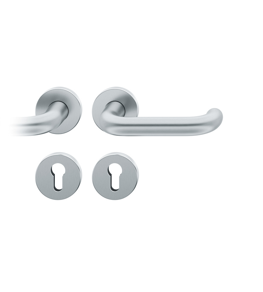 FSB Drückergarnitur mit Rosetten 72 1146, rund, VK 8 mm, Edelstahl