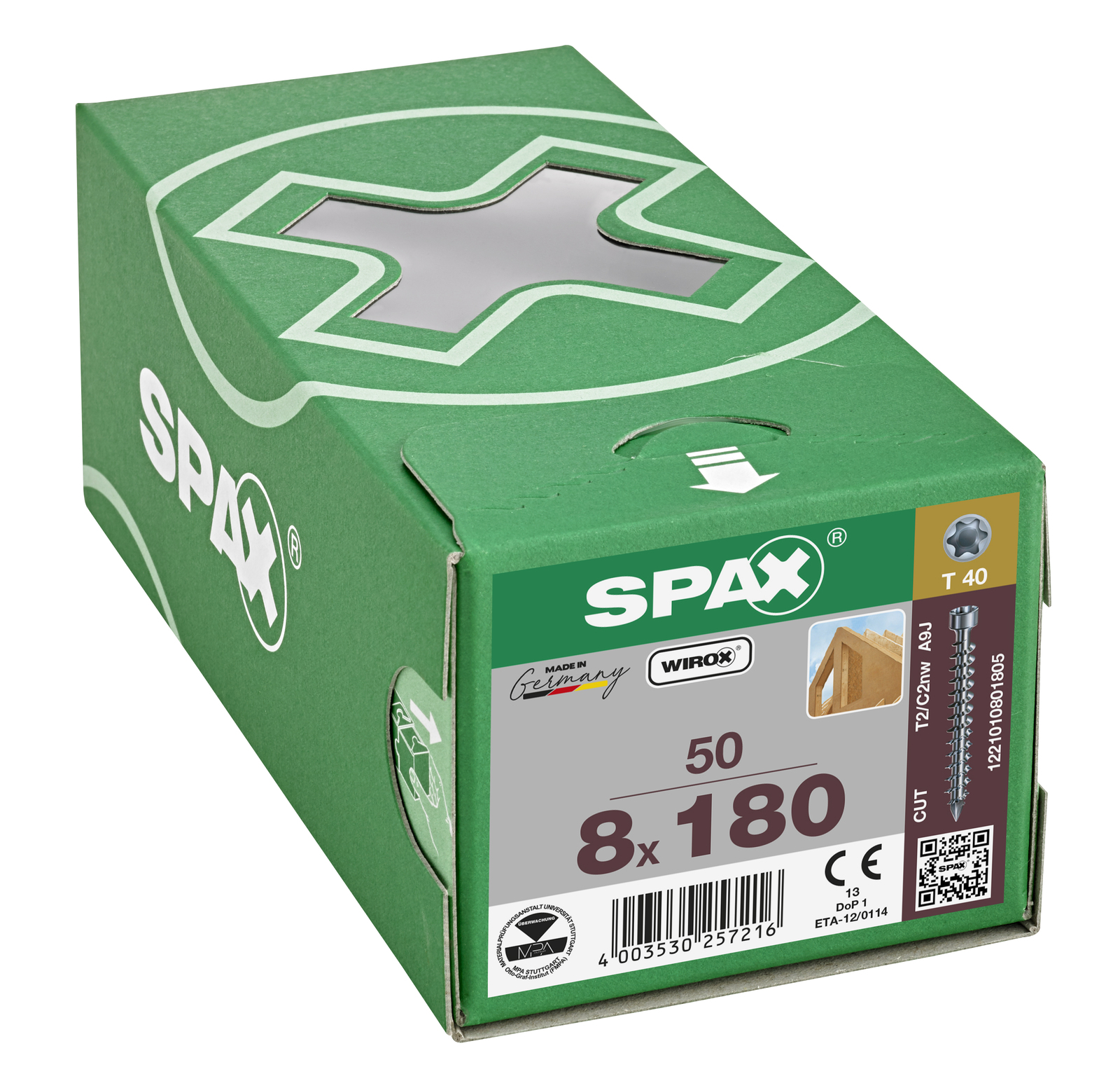 SPAX Holzbauschraube WIROX - Vollgewinde, Zylinderkopf, T-STAR plus, CUT-Spitze, WIROX