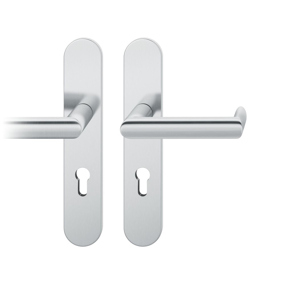 FSB FH Drückergarnitur mit Langschild 79 1178, oval, AGL3, Edelstahl