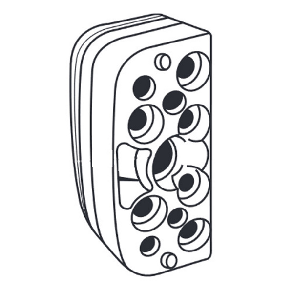 ABUS Unterlagen-Set für das Schlosskasten-Gegenstück zum Türzusatzschloss-Serie 7000