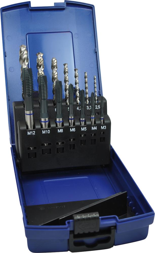 FORUM Metall-Gewindebohrer  D371B HSSE Set+KLM3-M12 vap VA 6H DL