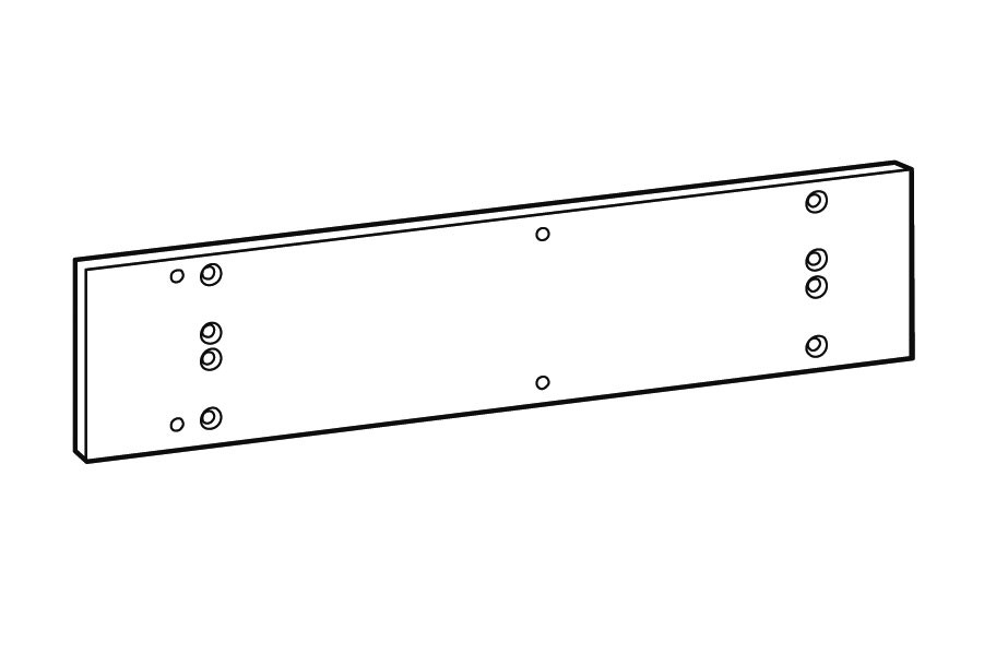 Montageplatte DORMA für Obentürschließer TS 73 V, Aluminium Montageplatte DORMA für Obentürschließer TS 73 V, Aluminium