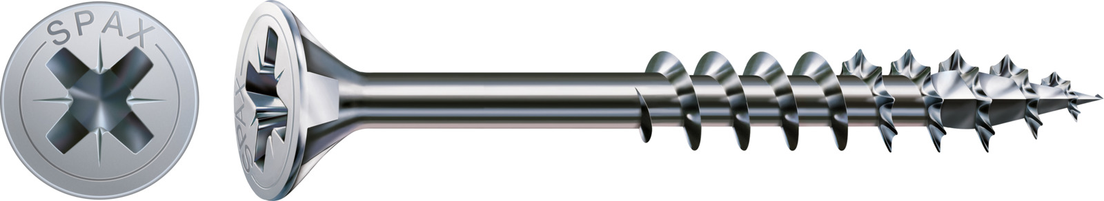 SPAX Universalschraube WIROX  - Teilgewinde, Senkkopf, Kreuzschlitz, 4CUT