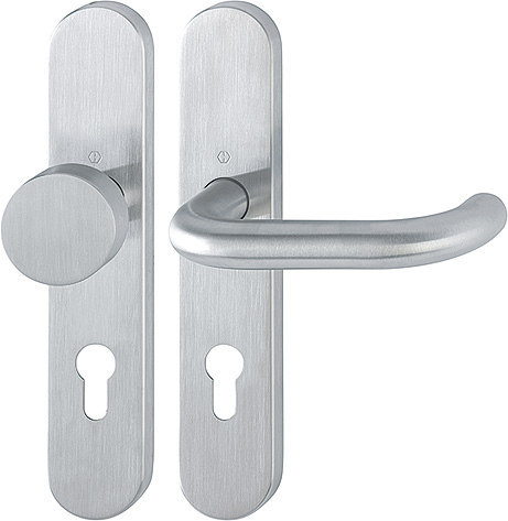 HOPPE Wechselgarnitur Paris mit Langschild E58/353H/138, Edelstahl