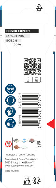 Produktbild Verpackung, BOSCH, Expert, Pro, Soft Ceramic, Barcode