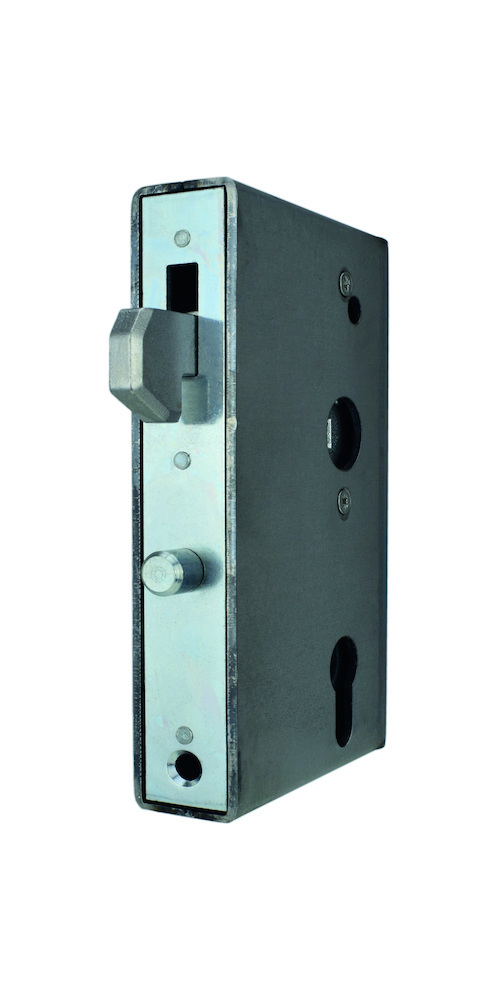 Produktbild Bever & Klophaus Tor-Schlosskasten,  400 401 P, mit verzinktem Schloss, Profilzylinder, D55,E72,VK8, 33 kantig