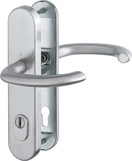 HOPPE FH AP Schutz-Drückergarnitur Marseille mit Langschild FS-E1138F/3332ZA/3310, Edelstahl