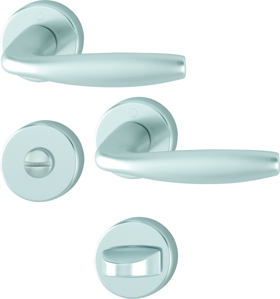 HOPPE Drückergarnitur New York 1810/42KV/42KVS,Ros.rd.,WC/S,8(8),F1,TS 37-42,DIY