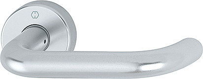 HOPPE Drücker-Halbgarnitur Paris ohne Schlüsselrosette 138/42H, VK8, mit Stütznocken, Aluminium