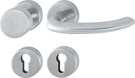 HOPPE Wechselgarnitur Marseille mit Rosetten E58/42H/42HKVS/1138, Edelstahl