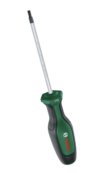 Produktbild Lieferumfang, Schraubendreher, Schraubendreher mit Rotationsstift, Vorratswerkzeug, Griff grün-schwarz, Kreuzschlitz?