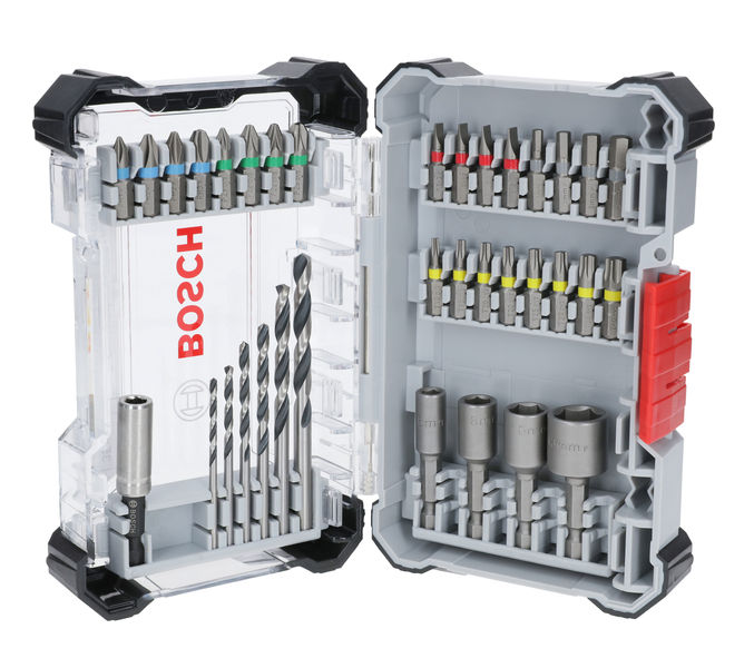 Bosch Extra Hard und Metal HSS Set, 35‑tlg. im Pick and Click-Koffer