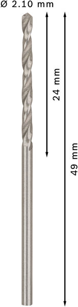 Bosch PRO Metal HSS-G Spiralbohrer, 1,3 x 16 x 38&nbsp;mm