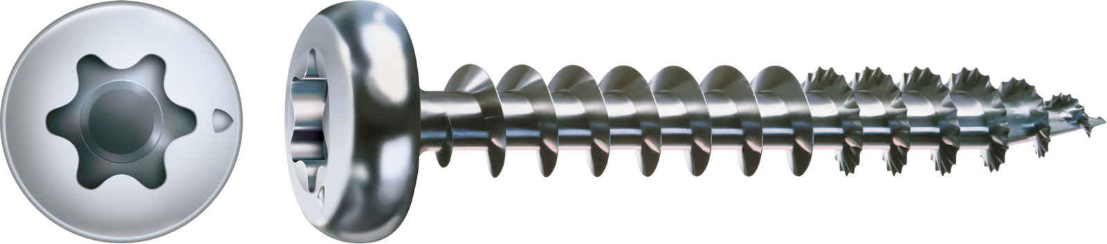 SPAX Universalschraube WIROX - Vollgewinde, Halbrundkopf, T-STAR plus, S-Spitze