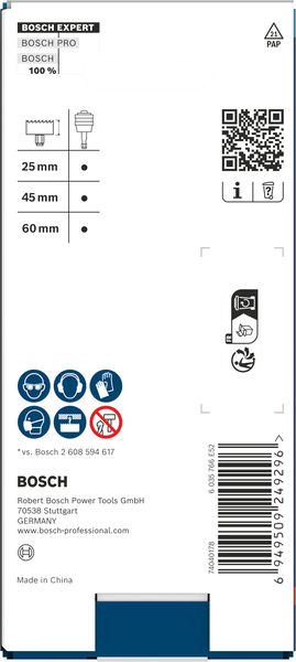 Produktbild Verpackung, 25 mm, 45 mm, 60 mm, bosch, power tool accessory