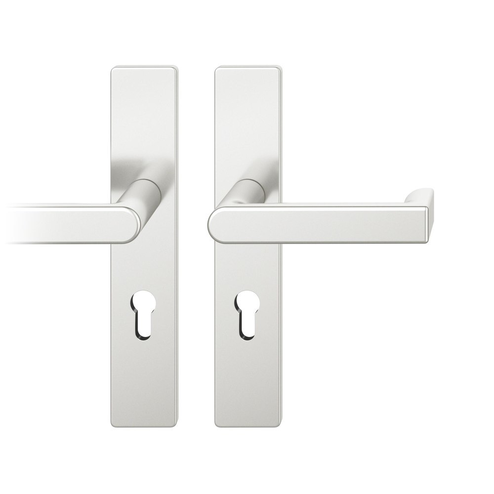 FSB FH Drückergarnitur mit Langschild 79 1245, eckig, Aluminium