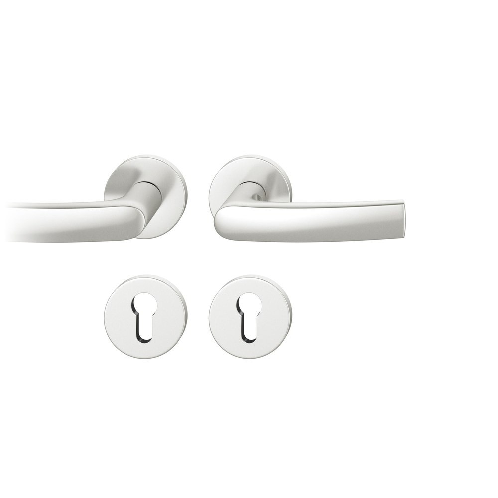 FSB FH Drückergarnitur mit Rosetten 76 1015, rund, mit Nocken, VK 9, AGL3, Aluminium