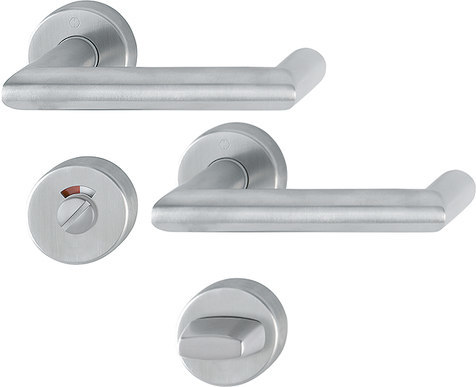 HOPPE Drückergarnitur Rotterdam E1401/42H/42HKVS,WC/SS,8(8),F69,TS 40-45