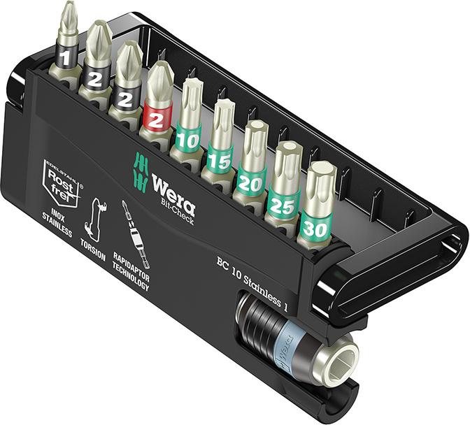 WERA Bit-Satz  Bit-Check 10 Stainless 1