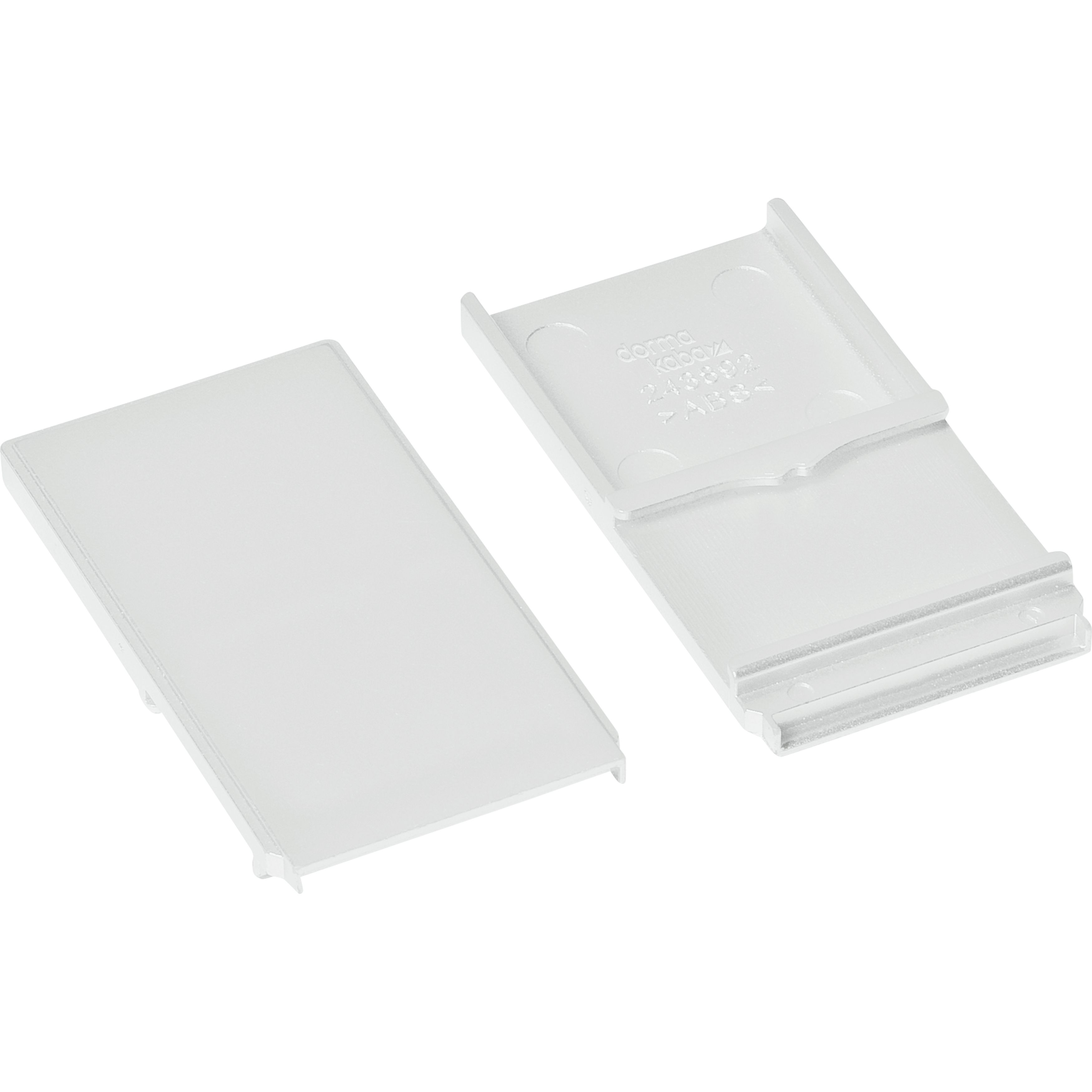 Kunststoffabstandshalter, weiß, Eckhalter, Montageclip, ohne Kleber