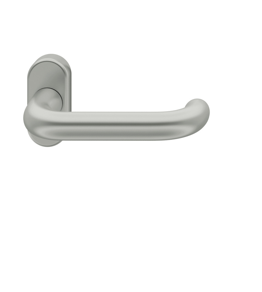 FSB Halbgarnitur 09 1146, ohne Schlüsselrosette, oval, Vierkant 8mm, DIN Links-Rechts, ohne Stütznocken, naturfarben eloxiert Ausgleichslager®