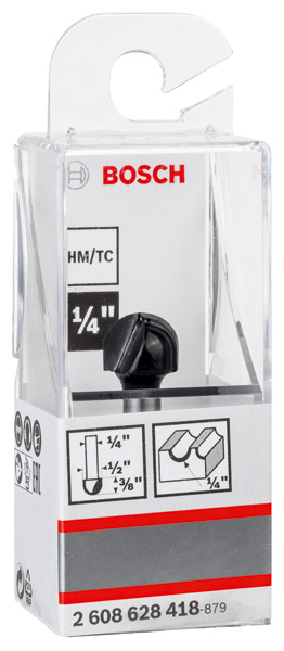 Bosch Hohlkehlfräser, 8&nbsp;mm, R1 4&nbsp;mm, D 8&nbsp;mm, L 9,2&nbsp;mm, G 40&nbsp;mm