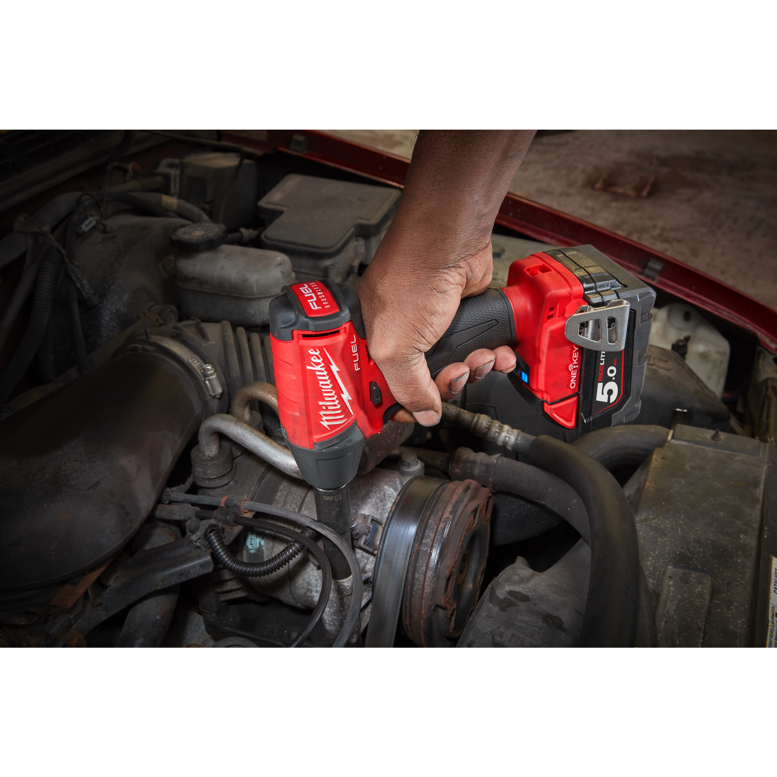 Milwaukee Akku-Schlagschrauber M18 ONE KEY 1/2" Vierkant mit Sprengring M18ONEIWF12-0