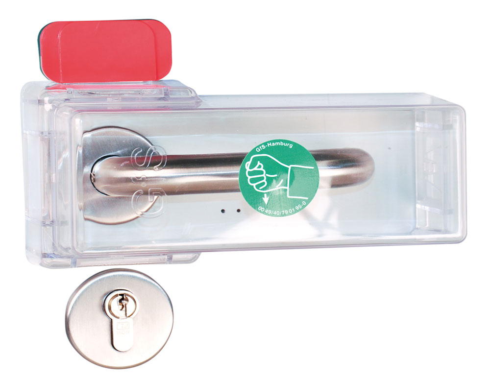 Fluchttürhaube GfS Typ K zur Sicherung von Türdrückern Fluchttürhaube GfS Typ K zur Sicherung von Türdrückern