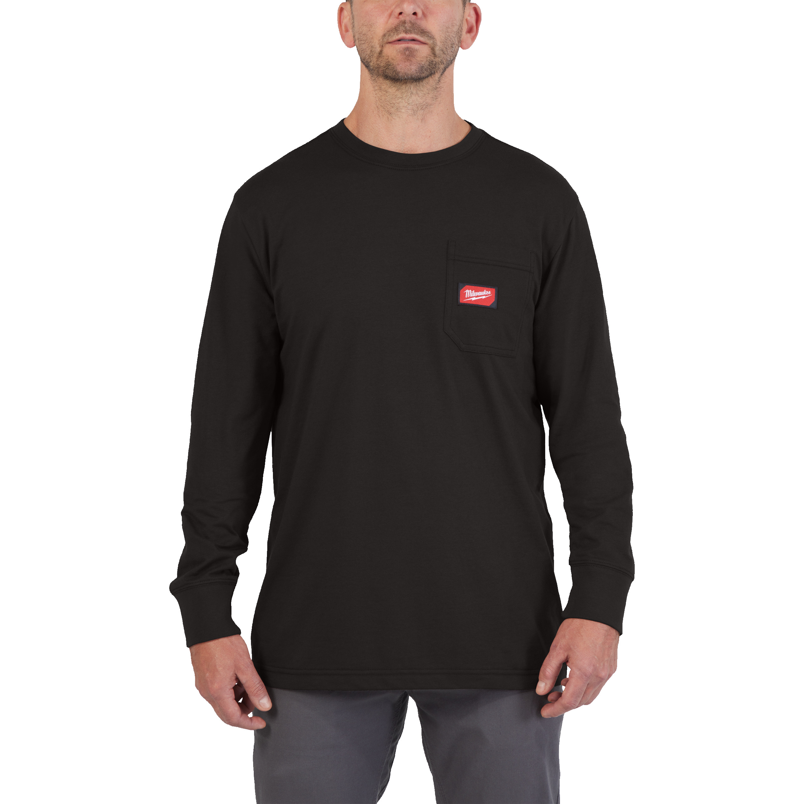 Milwaukee Arbeits-Langarmshirt schwarz mit UV-Schutz WTLSBL-XL