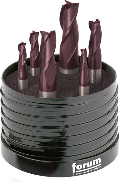 FORUM Schaftfräser  6527L VHM TiAlN Set 4-12mm HB Z 3