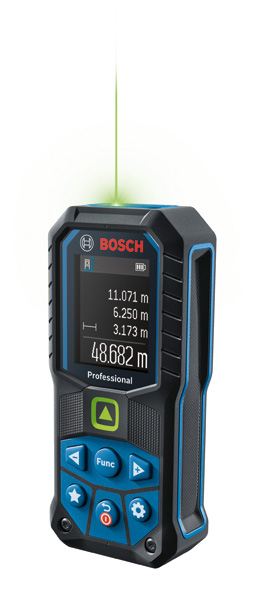Bosch Laser-Entfernungsmesser GLM 50-27 CG mit BA 3.7V 1.0Ah A und USB-C-Kabel