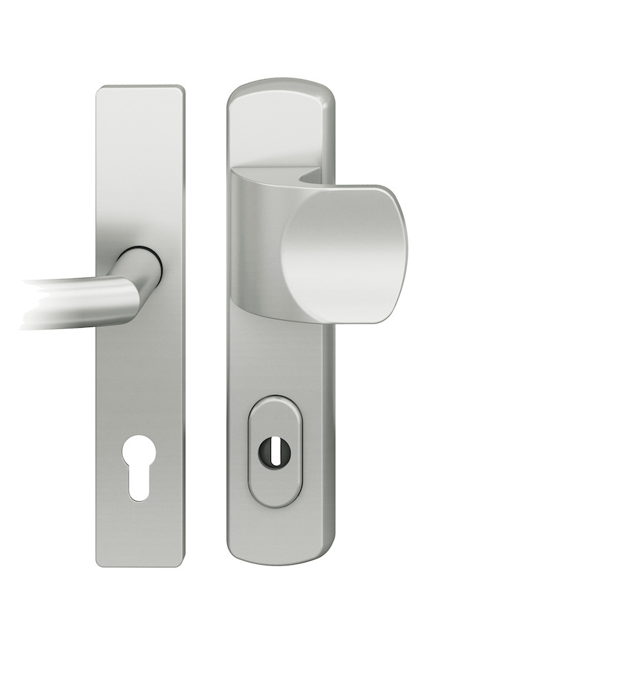 FSB Schutz-Wechselgarnitur mit Langschild 73 7385, Design, VK 10 mm, SK4, Aluminium