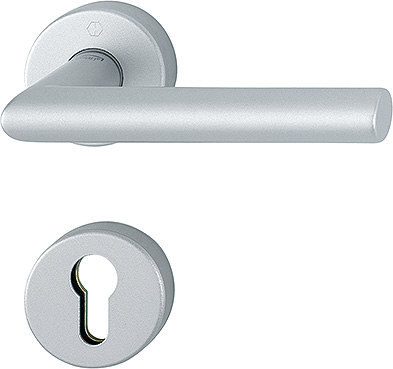 HOPPE FH Drückergarnitur Amsterdam mit Rosetten FS-1400/42H/42HS, Aluminium