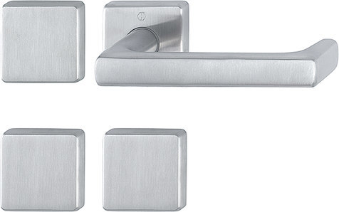 HOPPE FH Standflügelgarnitur Dallas mit Rosetten FS-E1644/52/52S, Edelstahl