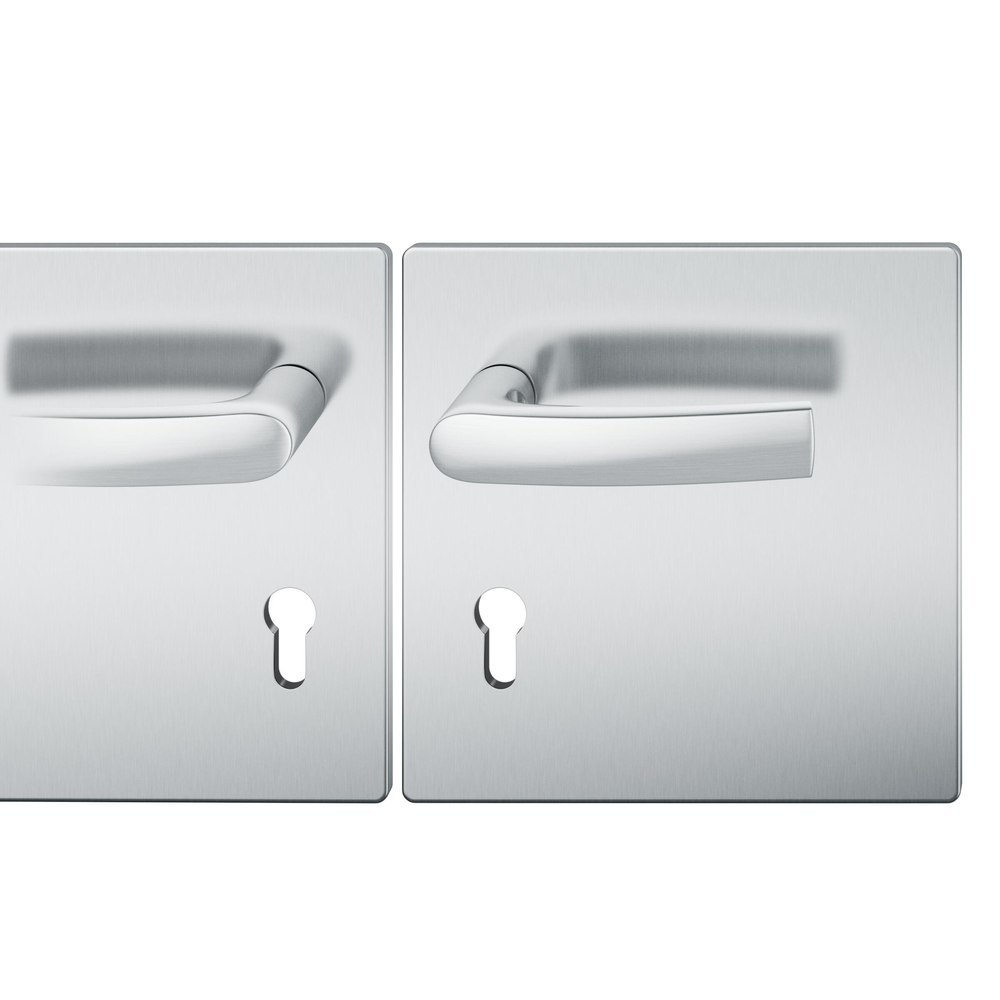 FSB FH Drückergarnitur mit Breitschild 76 1015, AGL3, Edelstahl