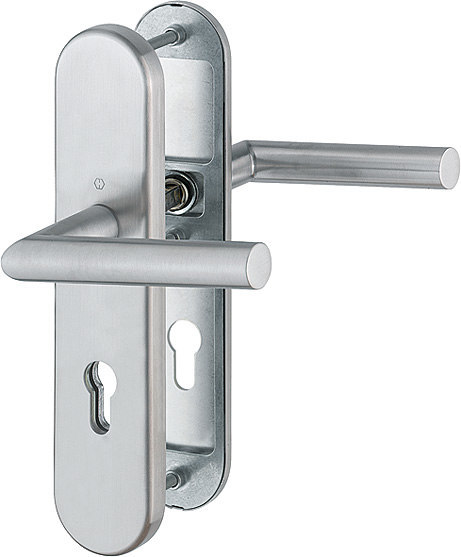 HOPPE Sicherheits-Drückergarnitur Amsterdam FS-E1400F/3331/3310,LS ov.,12mm,ES1/PZ 72/9,F69,TS 42-47