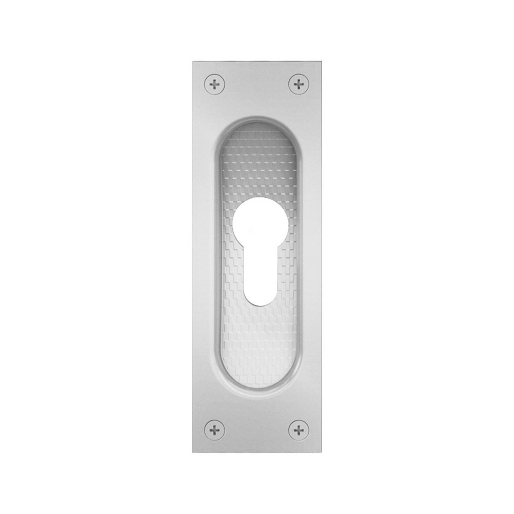 FSB Muschelgriff 42 4211,120x40,offen,Profilzylinder gelocht,naturfarben eloxiert