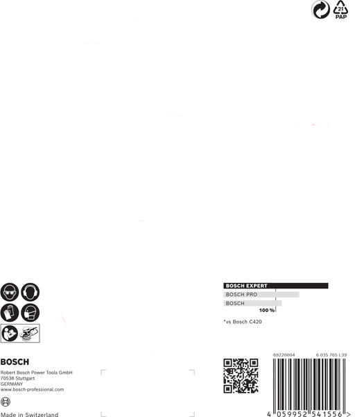 Bosch EXPERT C470 Schleifpapier mit 6&nbsp;Löchern für Exzenterschl., 150&nbsp;mm, K 80, 5-tlg.