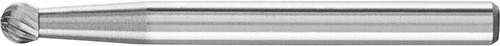 Hartmetall-Kleinfrässtift mit 3-mm-Schaft, Kugelform KUD, Zahnung 5