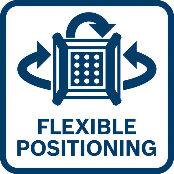 Symbol, flexible, positioning, ikon, rotation, gerät