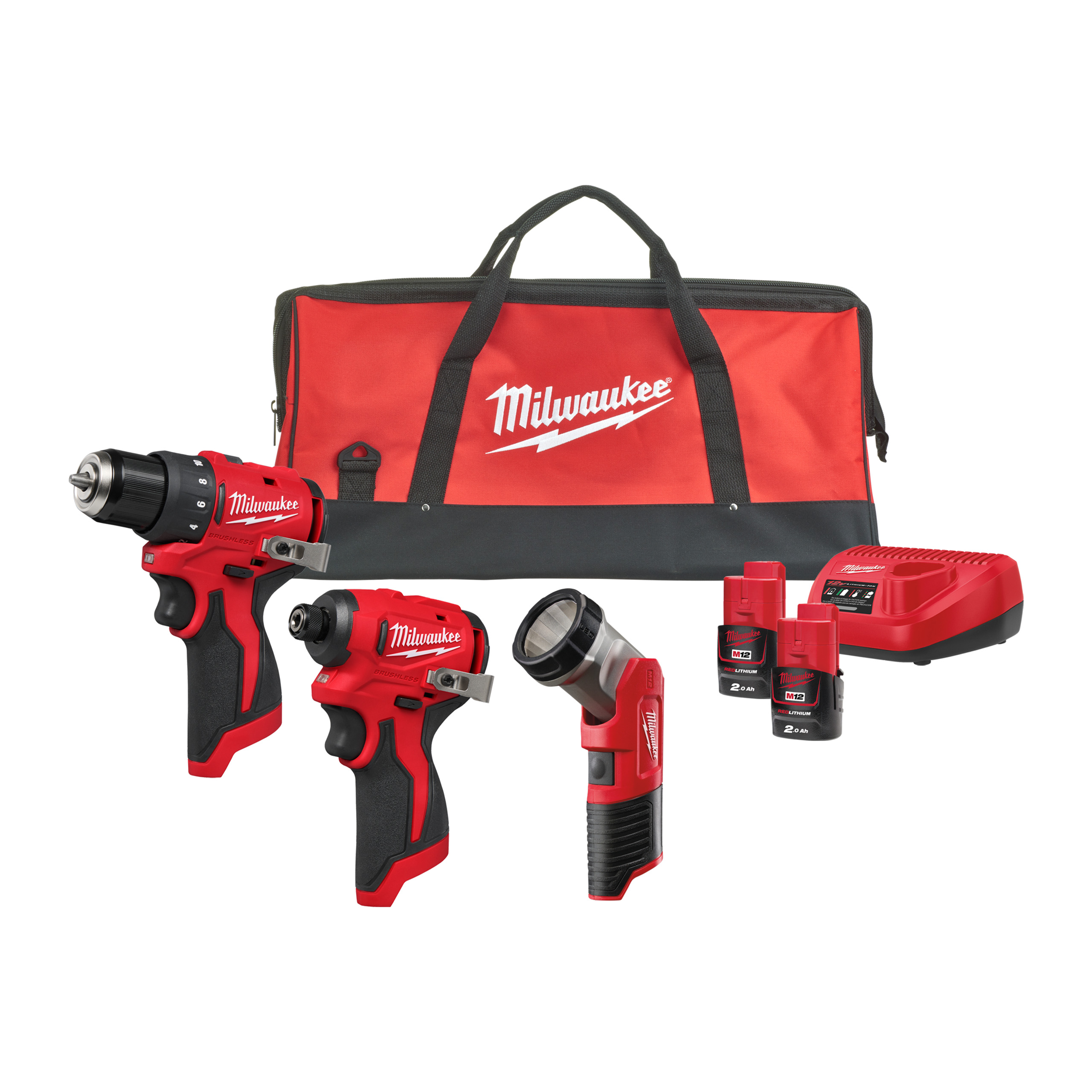 Milwaukee Akku-Maschinenset M12 POWERPACK M12BLPP3A-202B