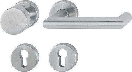 HOPPE Wechselgarnitur Rotterdam mit Rosetten E58/42KV/42KVS/1401Z, Edelstahl