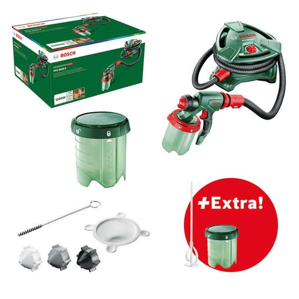 Bosch PFS 5000 E + Rührstab + Farbbehälter