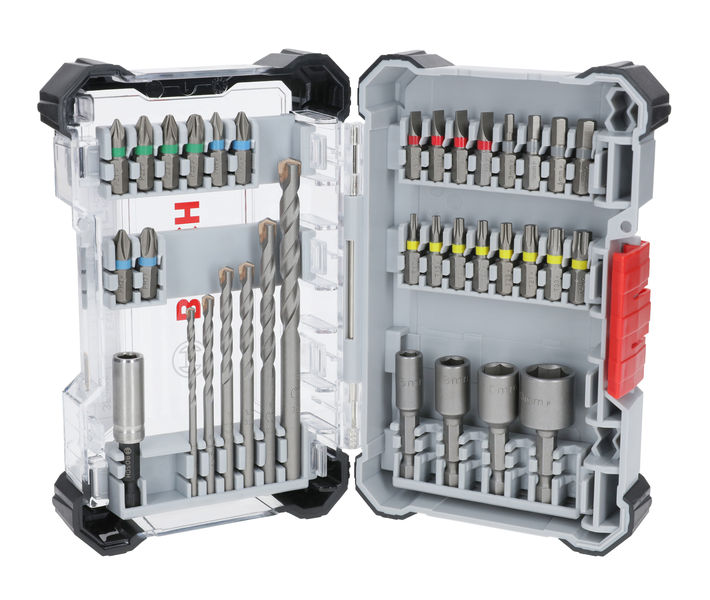 Bosch Extra Hard und CYL-3 Set, 35‑tlg. im Pick and Click-Koffer