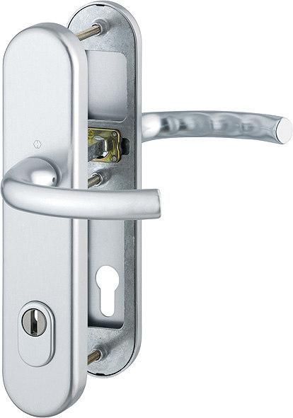 HOPPE Schutz-Drückergarnitur Tôkyô mit Langschild 1710/3332ZA/3410, 10/92 mm, Aluminium