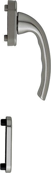 HOPPE Fenstertür-Halbgarnitur Tôkyô 0710/U26/49PNS, N 10, Profilzylinder gelocht