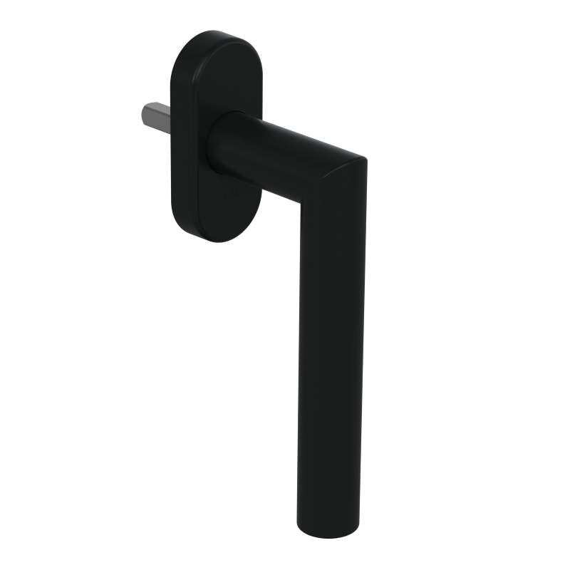 Türgriff, Hebel, schwarze Oberfläche, Stahlstift, wandmontiert