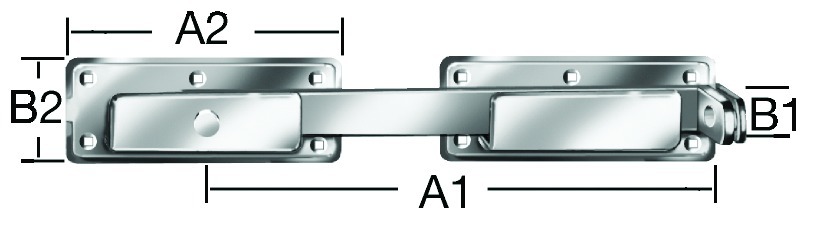 Doppeltorüberwurf HELO 000086, verzinkt