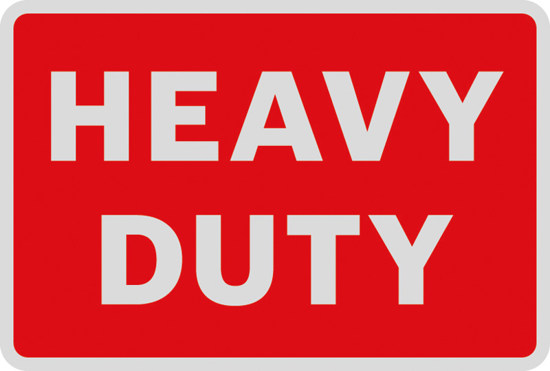 Symbol, Schild, Warnung, Heavy Duty, rot, Hintergrund rot